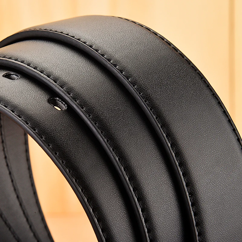 Мужской черный ремень из искусственной кожи высокого качества металлическая пряжка дизайн роскошный классический мужской пояс черный пояс для джинсов