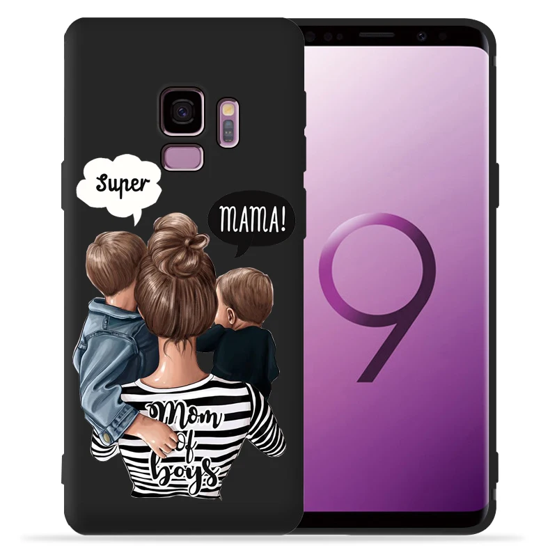 Супер мама папа детский чехол для телефона для samsung Galaxy S9 S8 S10 Plus S7 S6 Edge S10 Lite Note9 8 10 Pro Capa Etui - Цвет: 09