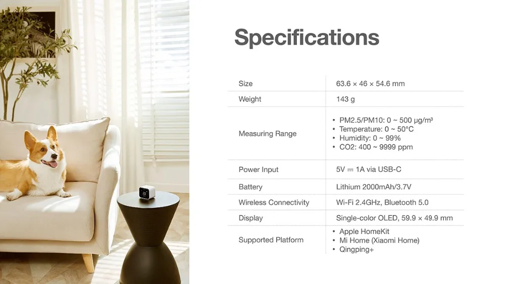 Qingping Air Detector Lite Mi Home APP Control description image 17