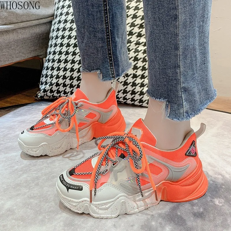 Shoes Women Daddy Shoes Sneakers Casual Platform Chunky Shoes Woman Fashion Breathable Comfortable Basket Femme Dropshipping A8