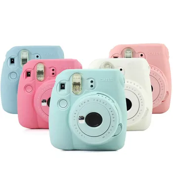 

Instant Camera Bag Case for Fujifilm Instax Mini 9 Mini 8 8+ Case Classic Noctilucent Jelly Colors Camera Skin Cover