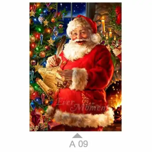Ever Moment Алмазная картина Санта Клаус Рождество полный квадратный Декор стены крестиком Алмазная вышивка мозаика S2F2400 - Цвет: A09