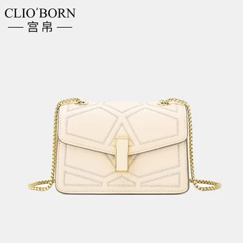 

Chain Niche Design High-Quality Embroidered Small Square Bag 2020 Summer New Female Bag Vintage Shoulder Crossbody Luxury Bag