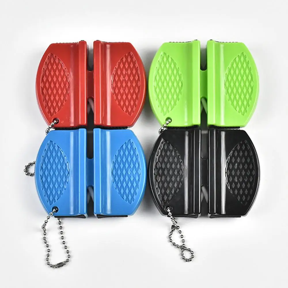 

Portable Mini kitchen Knife Sharpener Kitchen Tools Accessories Creative Butterfly Type Two-stage Camping Pocket Knife Sharpener
