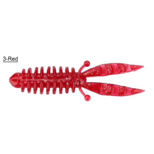 Spinpoler 10 шт./партия 5,7 см/1,5 г маленькие мягкие пластиковые наживки на окуня искусственная плавающая приманка пузырь для ловли креветок приманка - Цвет: Color-Red