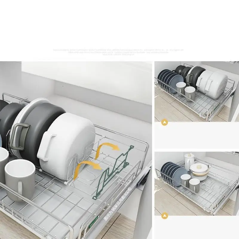 De Cosina аксессуары органайзер ящик для Organizador Armario блюдо из нержавеющей стали Cocina стойка кухня шкаф корзина
