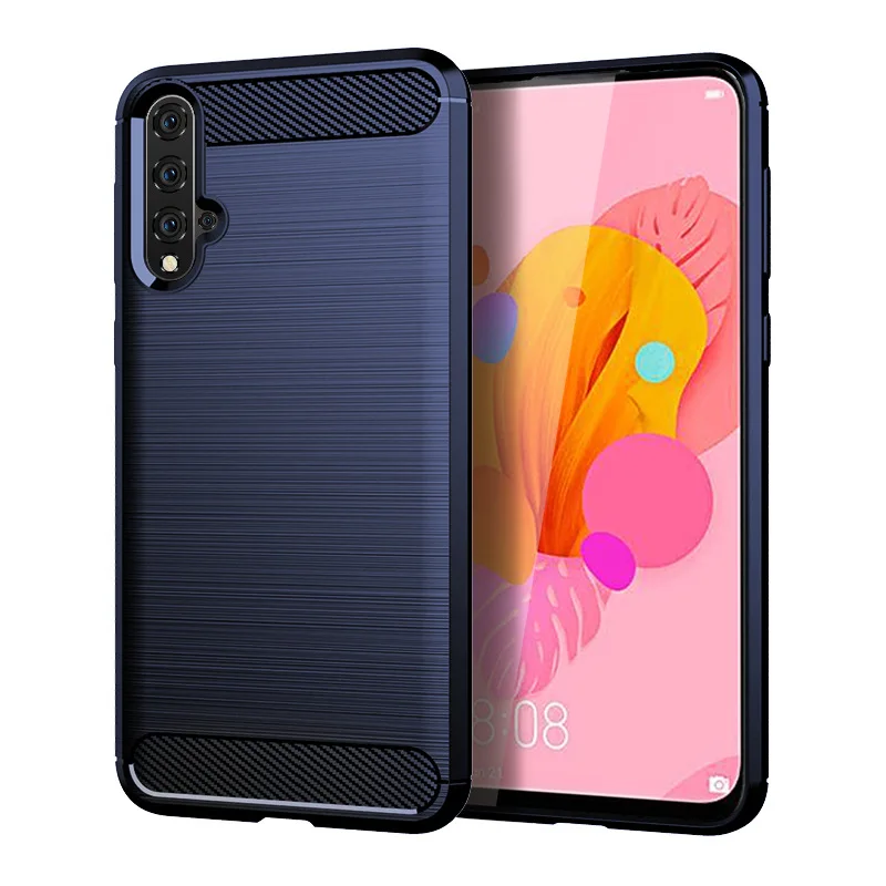 Blue Для huawei Nova 5 мягкий силиконовый простой Прочный чехол цветной чехол не для huawei Nova5i P9 P10 Mate10 P30 защитные чехлы - Цвет: Blue