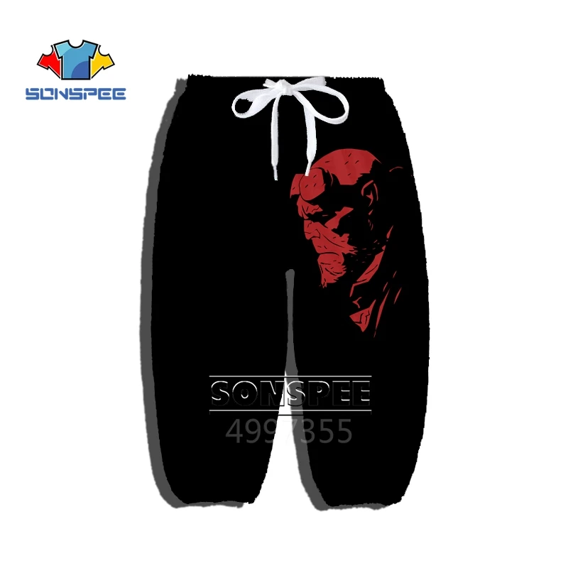 Футболка в стиле Харадзюку С Логотипом SONSPEE Son of Satan Hellboy, толстовка с капюшоном и 3d принтом, детская одежда в стиле хип-хоп для мальчиков и девочек-подростков X273