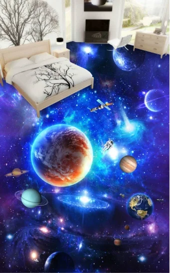 [Самоклеющиеся] 3D Planet 584846 фотообои настенные наклейки