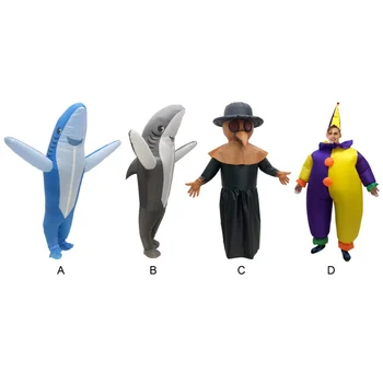 

Inflatable Costume Cosplay Costume Funny Shark Clown Blow Up Suit Party costume Fancy Dress Halloween Festival Props