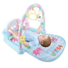 Кресло-качалка Новорожденный ребенок Фитнес Бодибилдинг рамка педаль Фортепиано Музыка ковер качалка стул активности Kick Play обучающая игрушка