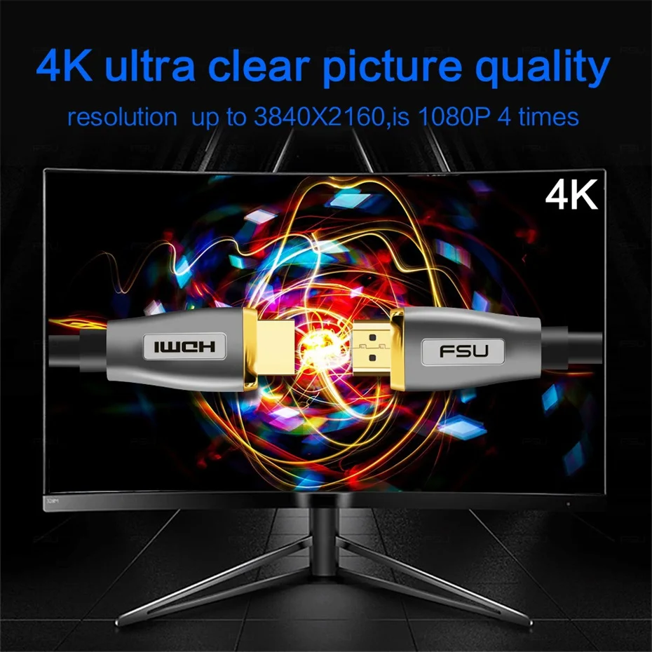 HDMI кабель 4K Высокоскоростной V2.0 3860*2160 папа-папа 3D HD для монитора компьютера ТВ PS3/4 проектор HD tv 0,5 м 1 м 1,5 м 2 м 3 м 10 м