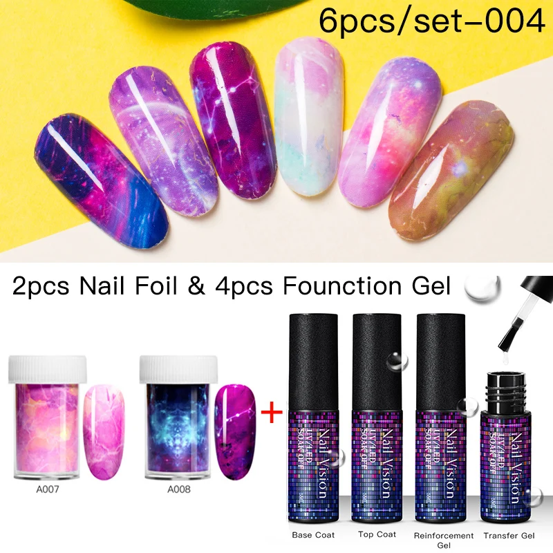 Nail Vision 5 мл клей для ногтей, фольга, клей, звездное небо, Набор наклеек, прозрачный клей, переводная наклейка для ногтей, бумага, сделай сам, маникюр - Цвет: EEZH07213