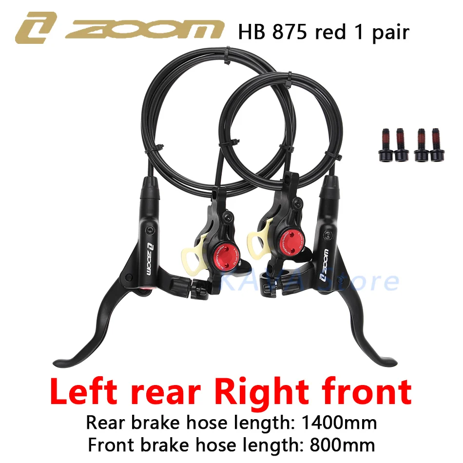 Зум HB-875 велосипед MTB гидравлические дисковые тормоза на горном велосипеде 800 мм* 1400/1450/1550 мм MT315 MT200 M615 M447 давления масла дисковый тормоз - Цвет: HB BK Left R right F