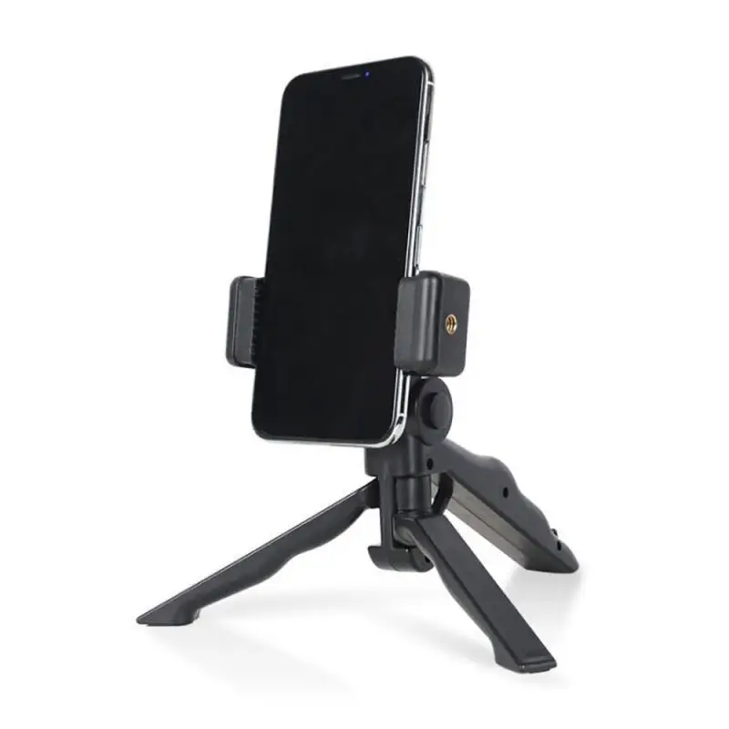 2-In-1 Universal Mini Tripod Cellphone Pegangan Stabilizer Desktop Dest Berdiri First Ponsel Pemegang Selfie untuk iPhone Xiaomi Samsung