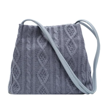 

Women's Woven Casual Shoulder Bag Women's Handbag Casual Messenger Bag Bucket Bag Large Capacity Simple Shoulder Bag