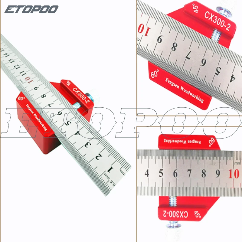 45 градусов 90 градусов деревообрабатывающий Scriber шкала маркировочный Калибр алюминиевый сплав деревообрабатывающий чертежный инструмент Scribe Mark плотник инструменты