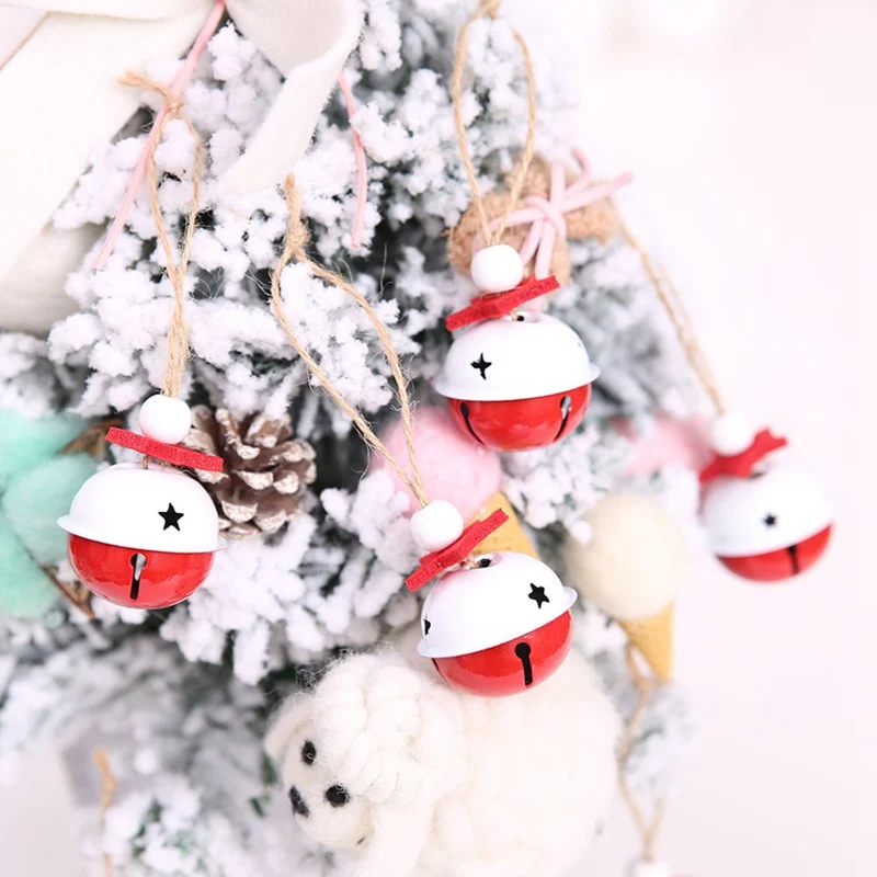Металлические свободные бусины Jingle Bells подвески для рождественских украшений DIY рождественские колокольчики ручной работы аксессуары