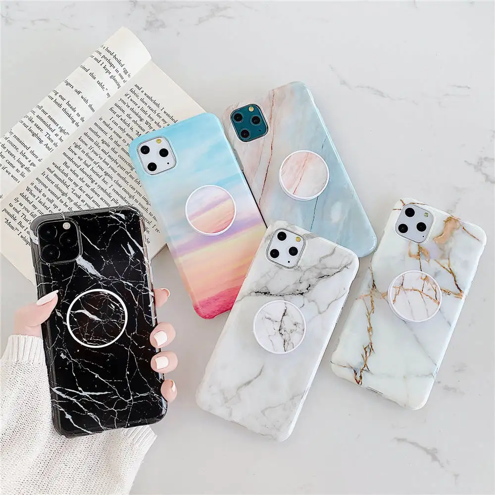 Силиконовый чехол с подставкой для iPhone 12 Mini 11 Pro Max 6S 6 7 8 Plus X XR XS Max|Бамперы| |