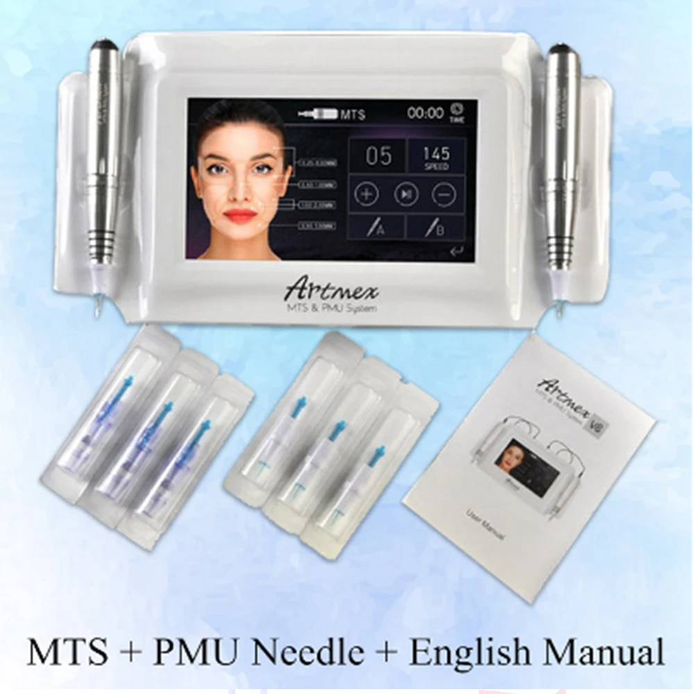 Artmex V8 Permanent Makeup Tattoo Machine Digital Electric Eye Brow Lip Rotary Pen MTS PMU System Makeup Machine