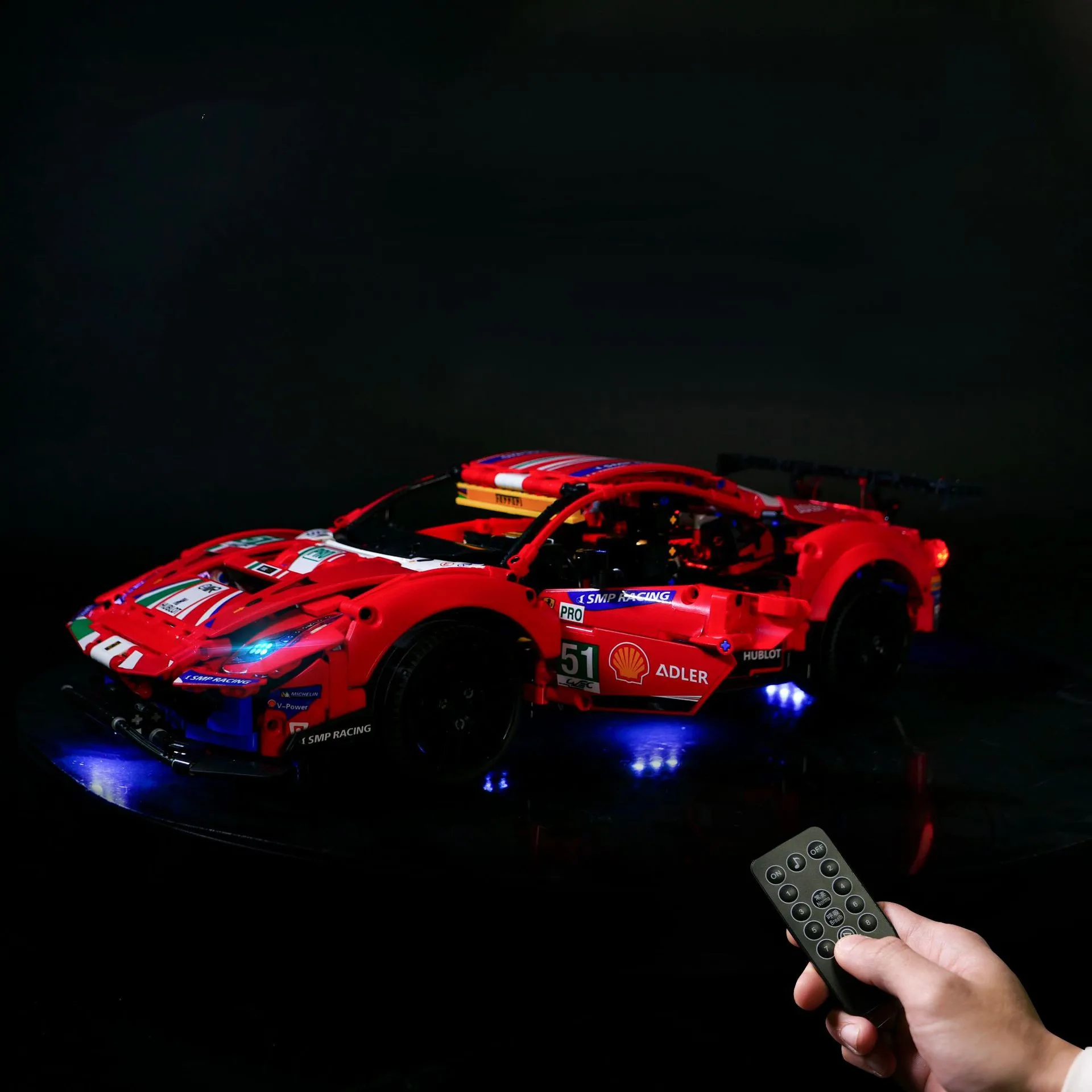 Набор со светодиодной подсветкой для конструктора lego 42125 Ferrari 488 GTE ➯ Racing #51