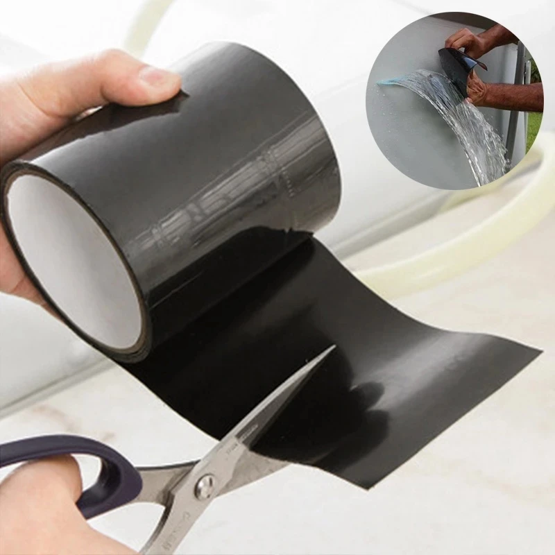Leak Repair Pipe Tape 150CM/Roll Fiber Cover Plugging Water Tape Bathroom Leak-trapping Bucket Stickers Strong Waterproof waterproof tape adhesive sealing strips waterproof sealing tape sealing tape