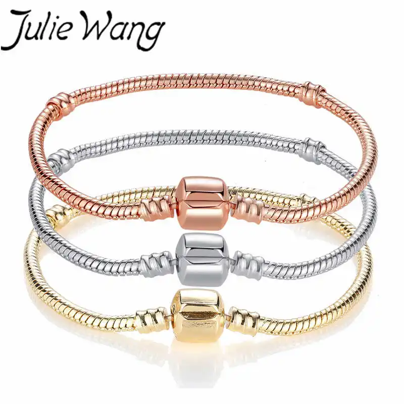 Julie Wang змеиная цепочка очаровательный браслет медь золото серебро цвет высокое