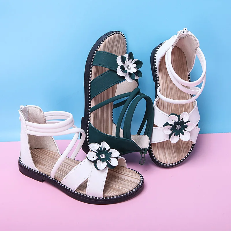 

Girl'S Sandals 2019 New Style Summer Korean-style Fashion Big Boy CHILDREN'S Beach Shoes Soft Bottom Baby Girls Princess Shoes