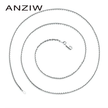 

925 Sterling Silver Pendant Necklace Men 1.6mm Square cable Chain 16''18''20''22''24'' Solid Franco Square Cross Link