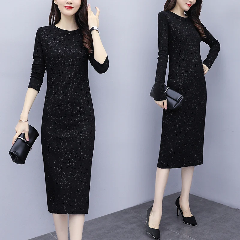 Make big yards dress fat mm fertilizer increased the fashion show thin bronzing qiu dong render | Женская одежда