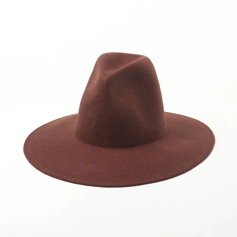 01908-HH8161 модная верхняя специальная шерстяная однотонная Шляпа Fedora для мужчин и женщин для отдыха Панама джазовая, шляпа