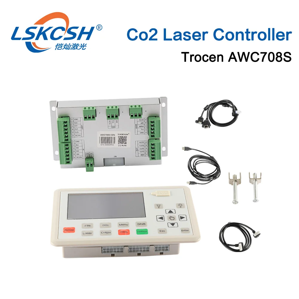 Trocen AWC708S Co2 лазерный контроллер системы для лазерной гравировальная и режущая машина замена AWC708C Lite Ruida Leetro