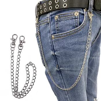 

Personality Waist Chain Punk Hip Hop Rock Pants Chain Metal Keychains Key Ring Buckle Men Women Bag Trinket Pendant
