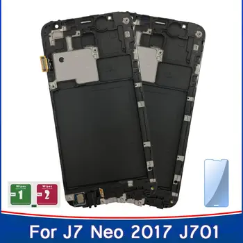 

2PCS For TFT Samsung Galaxy J7 Neo J701F J701M J701MT J701 LCD Touch Screen Sensor Panel With Frame Display Components