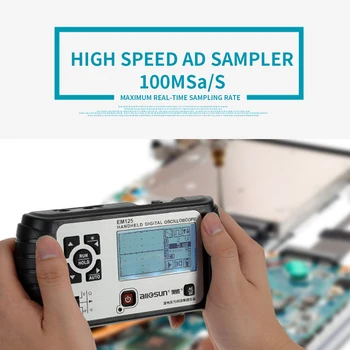 

EM125 Mini Multifunction Easy Use Oscilloscope Professional Accurate LCD Screen Manual Intelligent Digital Handheld Tools Stable