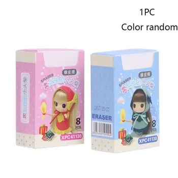 

8PCS/pack Cute Kawaii Matches Eraser Lovely Colored Students Creative Gift Item For Kids Kids Eraser O1Z1