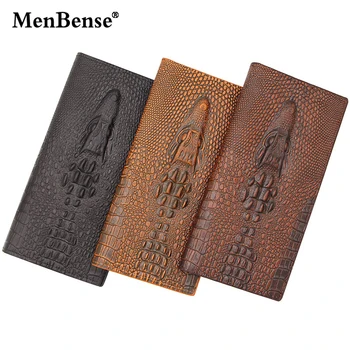 

Famous Brand New Soft Leather Men's Wallet Crocodile Pattern Long Men's Wallet Coin Purse Money Bag Credit Card Holder