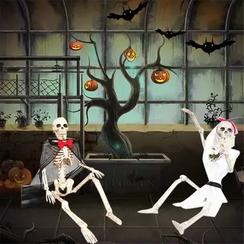 

Poseable Skeleton Figure With Movable Joints Haunted House Props For Halloween Party Decoration Home Decoration