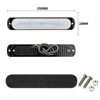 

Yellow 12LED 36W Car Truck Motorcycle Urgent Signal Light Flash 12-24V For SUV Low Power Consumption Energy Saving