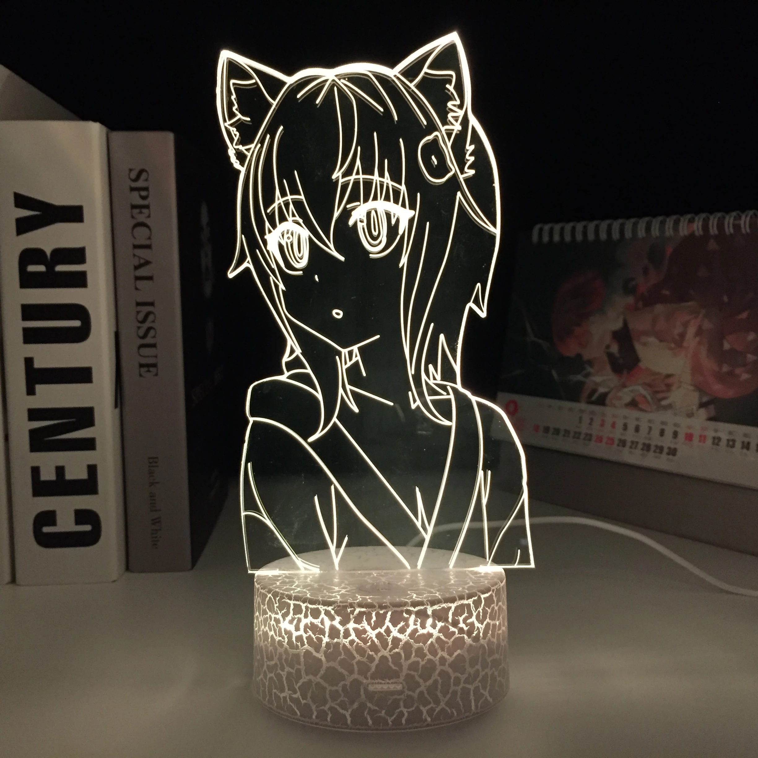 Anime 3D Table Lamp High School DxD Toujou Koneko Bedroom Decor LED Nightlight