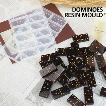 

1 set Dominoe Epoxy Resin Craft Mold Silicone Dominoes Game Toy Making Mold Resin Epoxy Casting Mould Craft DIY