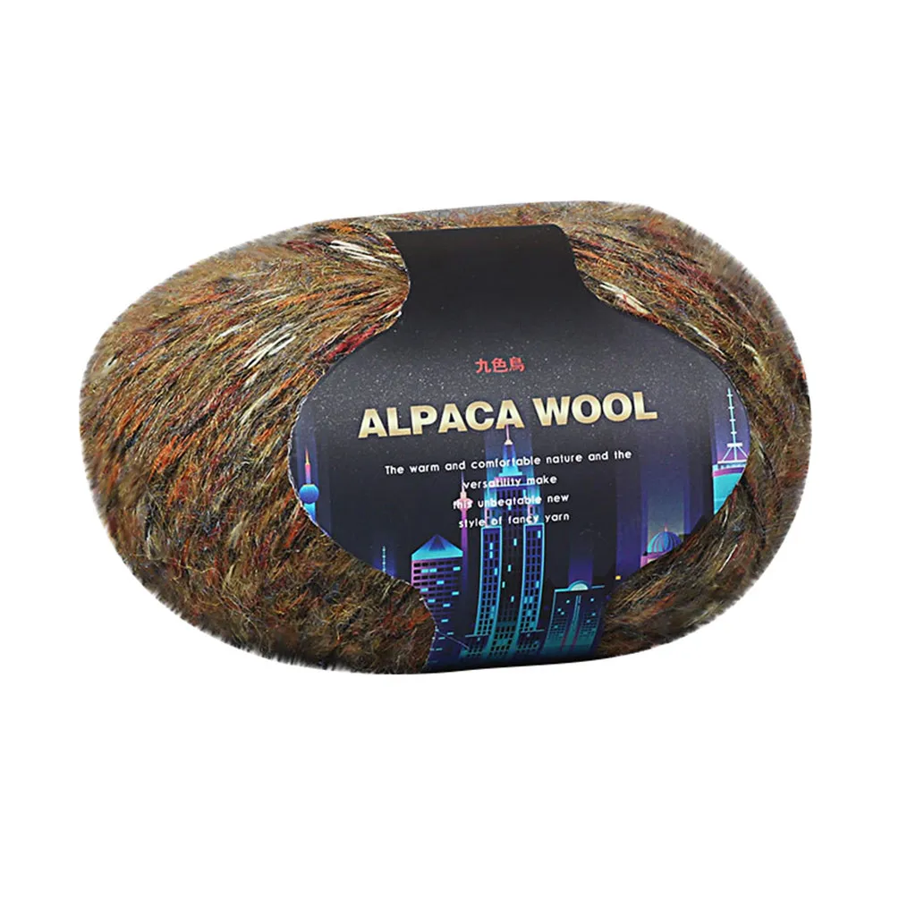 Красочные Alpacawool ручной вязки пальто свитер шарф линия из толстой шерсти ручной работы хлопок нить бытовые принадлежности