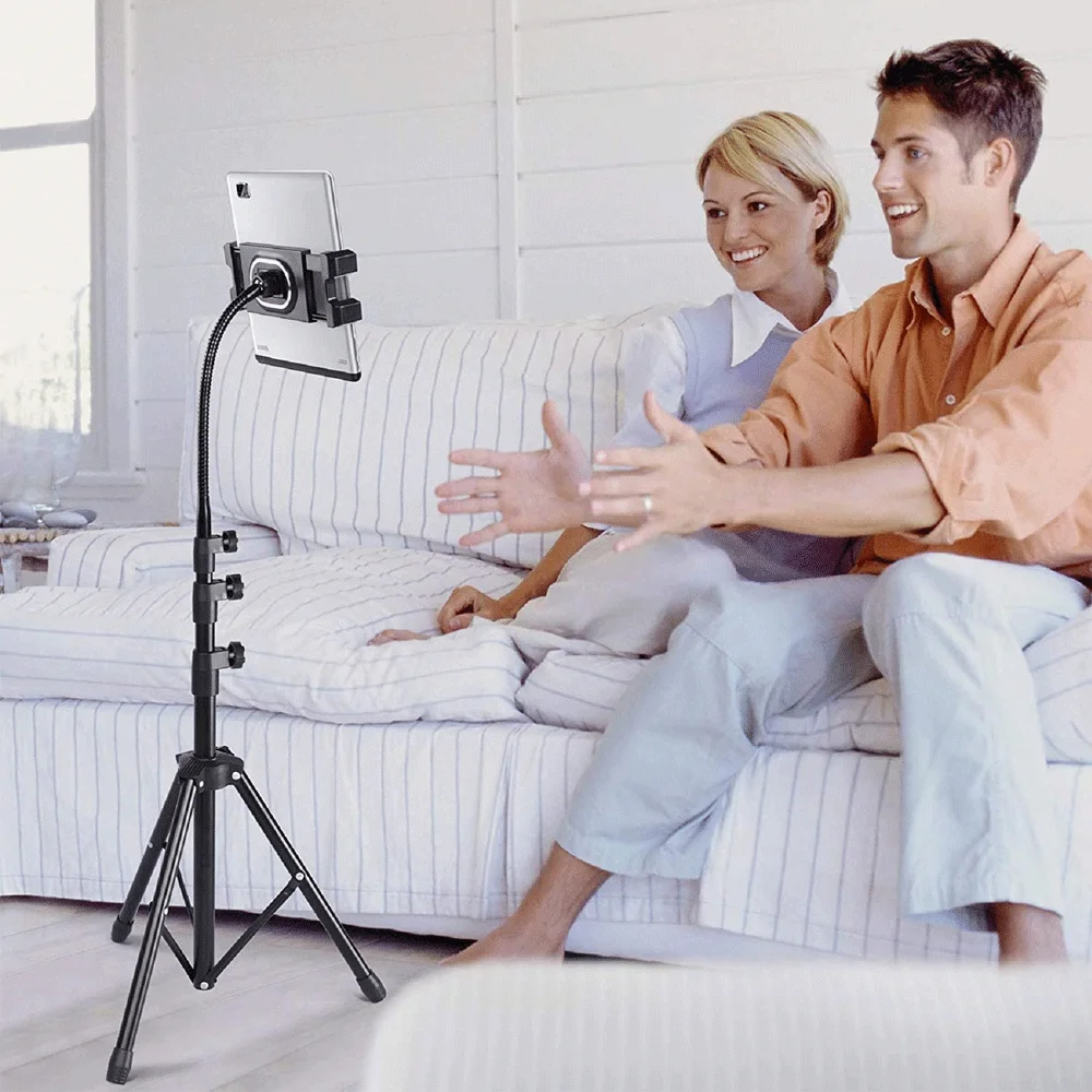 

Xnyocn Adjustable Tripod Floor Tablet Phone Holder for iPhone X 8 Ipad Air Pro 5-12.9 Inch Tablet Mount Floor Stands Tripod Base