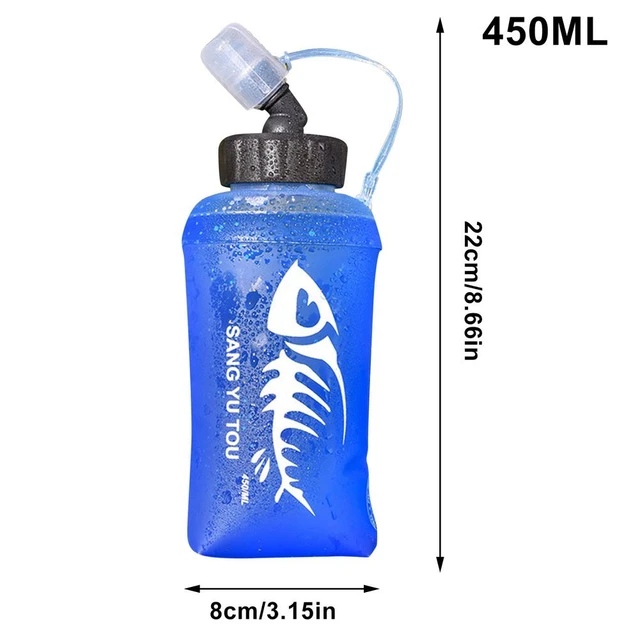 Bouteille d'eau pliable de 0,6 L, Hydratation Portable