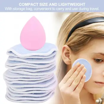 

Face Remover Washable Cloth Pads Reusable Face Makeup Remover Puff Three Layer Cleaning Pad Full Professional Make up Cotton