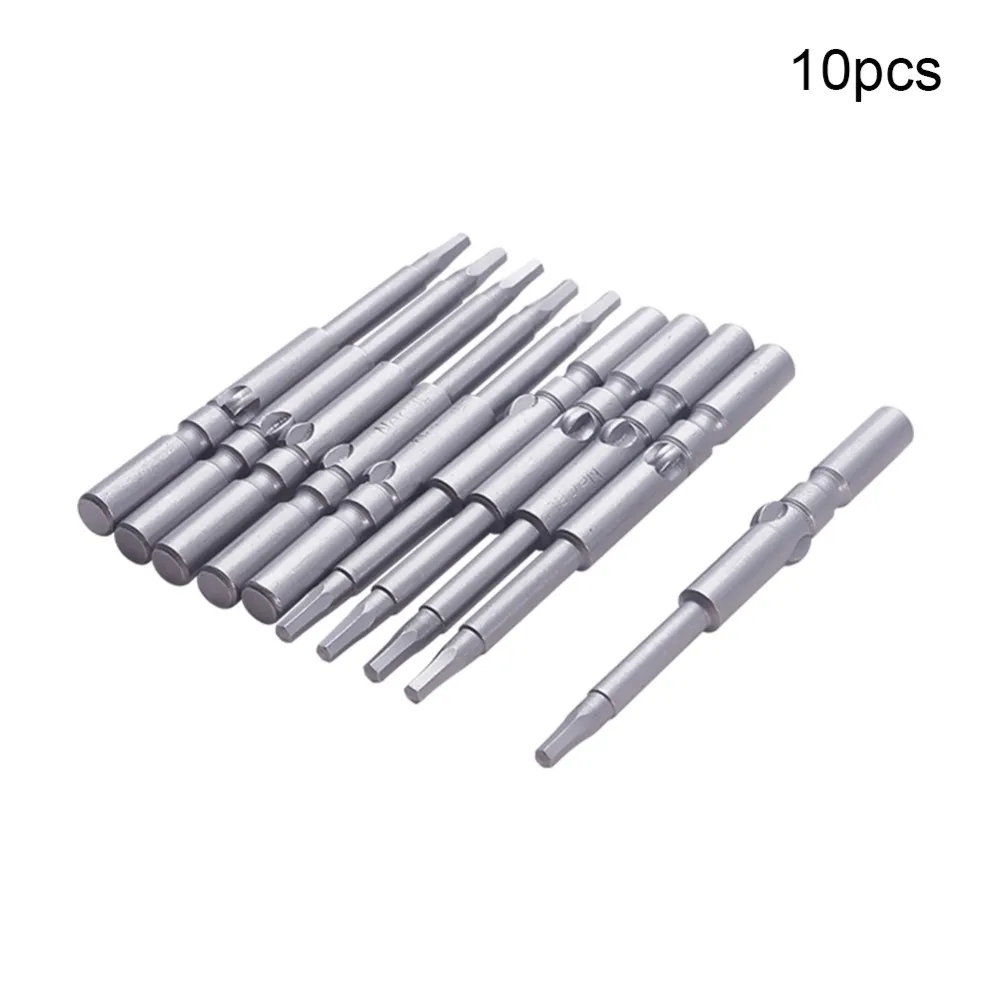 Utoolmart 10 шт. набор магнитных отверток с шестигранной головкой S2 сталь H1.5 H2 H2.5 отвертка бит Круглый хвостовик 60 мм для электроинструментов
