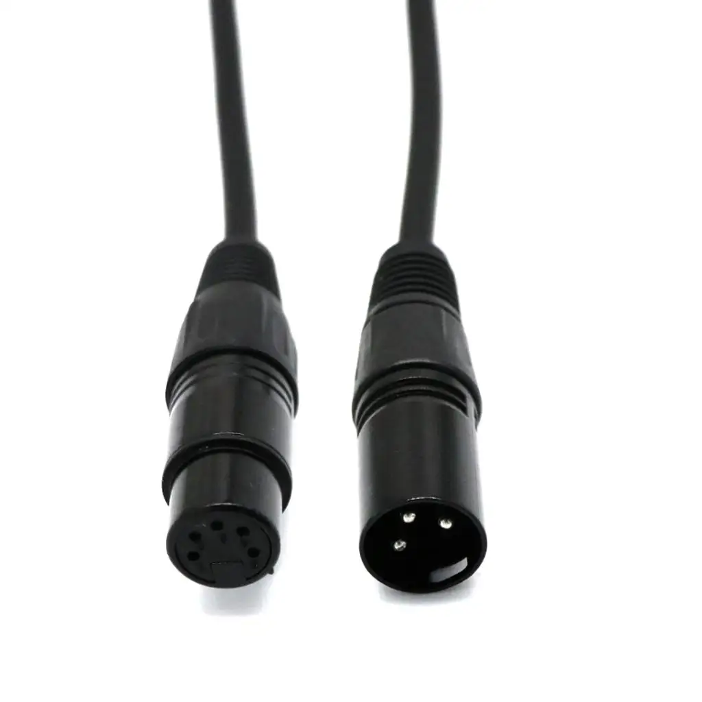5-Pin Female to 3-Pin Male XLR Turnaround DMX Adapter Balanced Cable Controller Wire