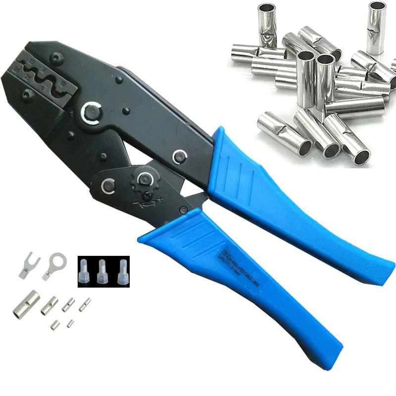 Crimping pliers terminal crimping tools for non insulated Butt Splice Connectors OT UT terminals