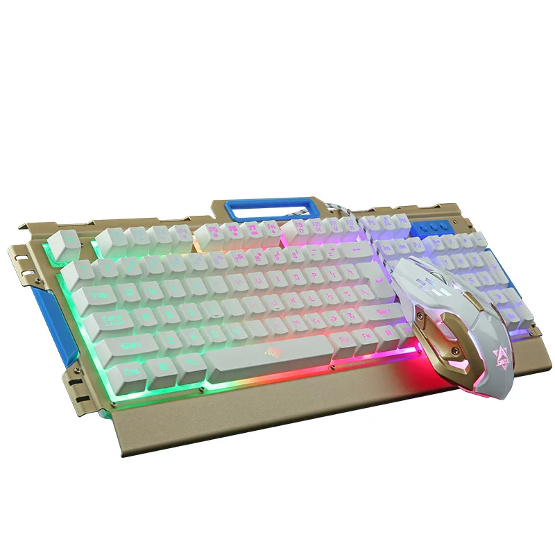 

Oimaster" K33 Cable Metal Computer Keyboard Shining Keyboard Mouse Set usb e-Sports Game Keyboard And Mouse Kit