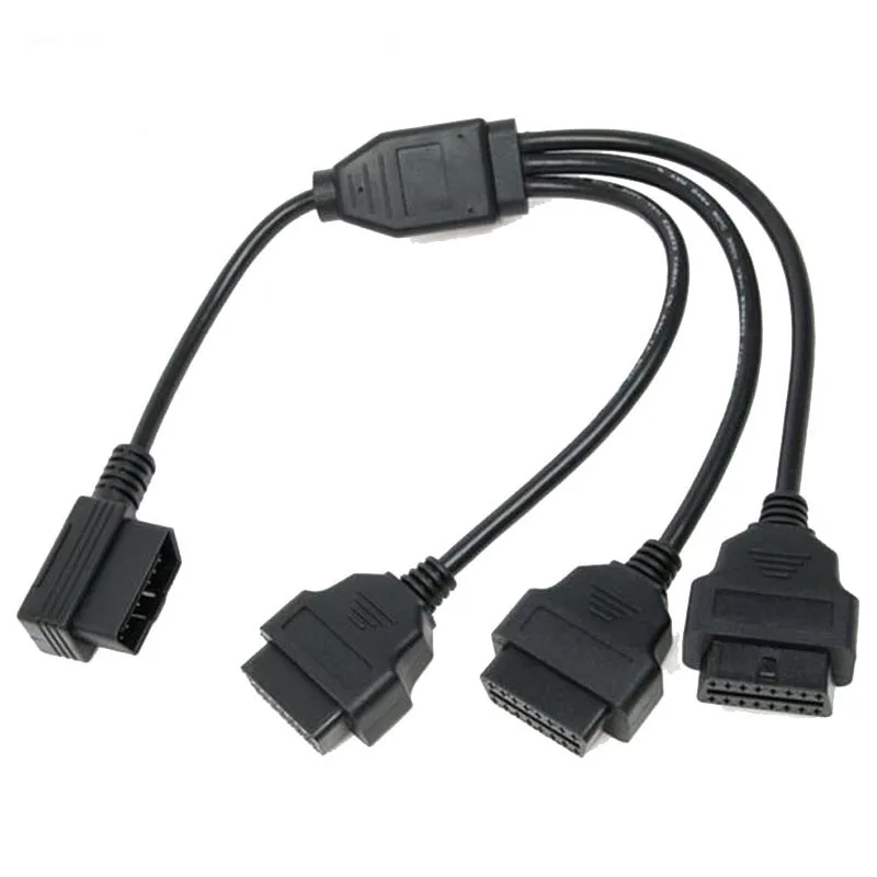 OBDII OBD 2 16 Pin OBD2 16 Pin 1 в 3 Мужской до трех L Тип Женский для elm327 передачи автомобиля диагностический Соединительный кабель